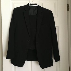 Boys Calvin Klein Black Suit, Size 14